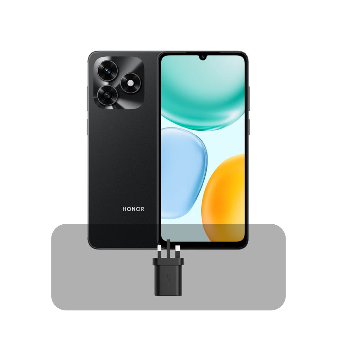 Honor X5C Plus 6.74" Display, 64GB Storage, 4GB RAM, Dual SIM 4G Smartphone + Bundle Offer | Midnight Black