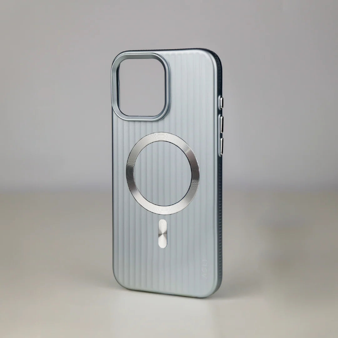 ASLI Corrugared Ridge Premium Metalic Case With Enhanced Camera Protection Case For iPhone 16 Pro