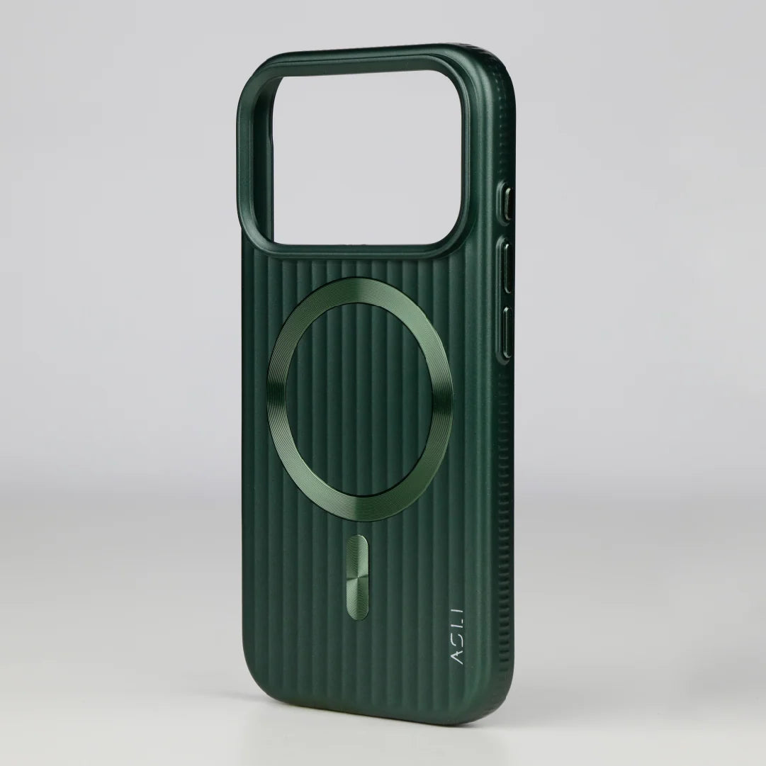 ASLI Corrugared Ridge Premium Metalic Case With Enhanced Camera Protection Case For iPhone 17 Pro