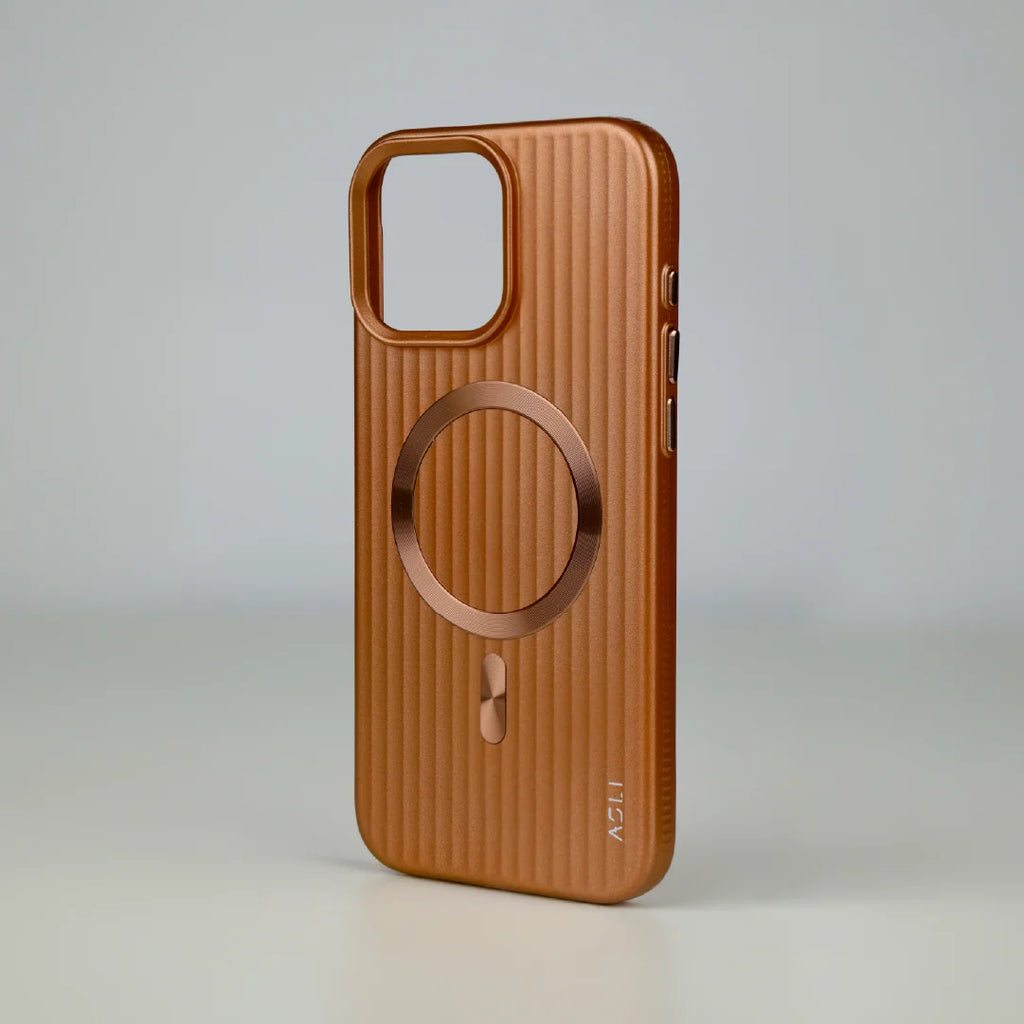 ASLI Corrugared Ridge Premium Metalic Case With Enhanced Camera Protection Case For iPhone 16 Pro