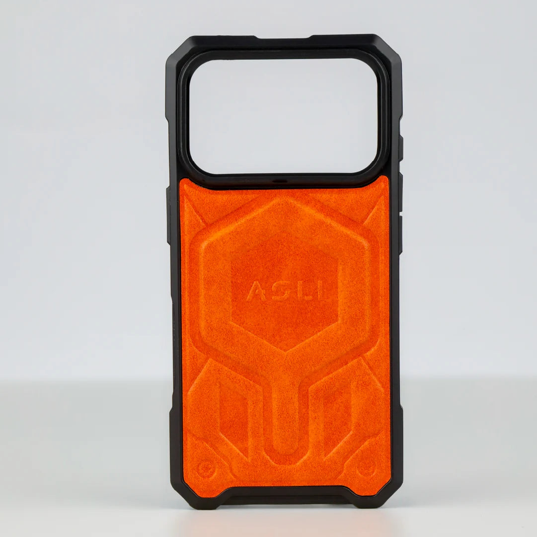 ASLI Leather Hybrid Premium Leather Case With Drop Protection And Heat Dissipation Case For 17 Pro Max