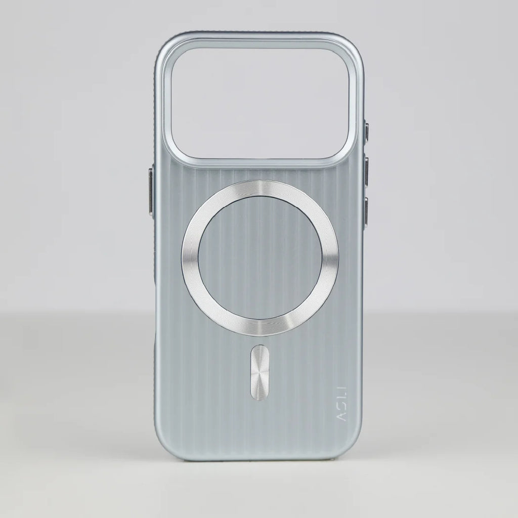 ASLI Corrugared Ridge Premium Metalic Case With Enhanced Camera Protection Case For iPhone 17 Pro
