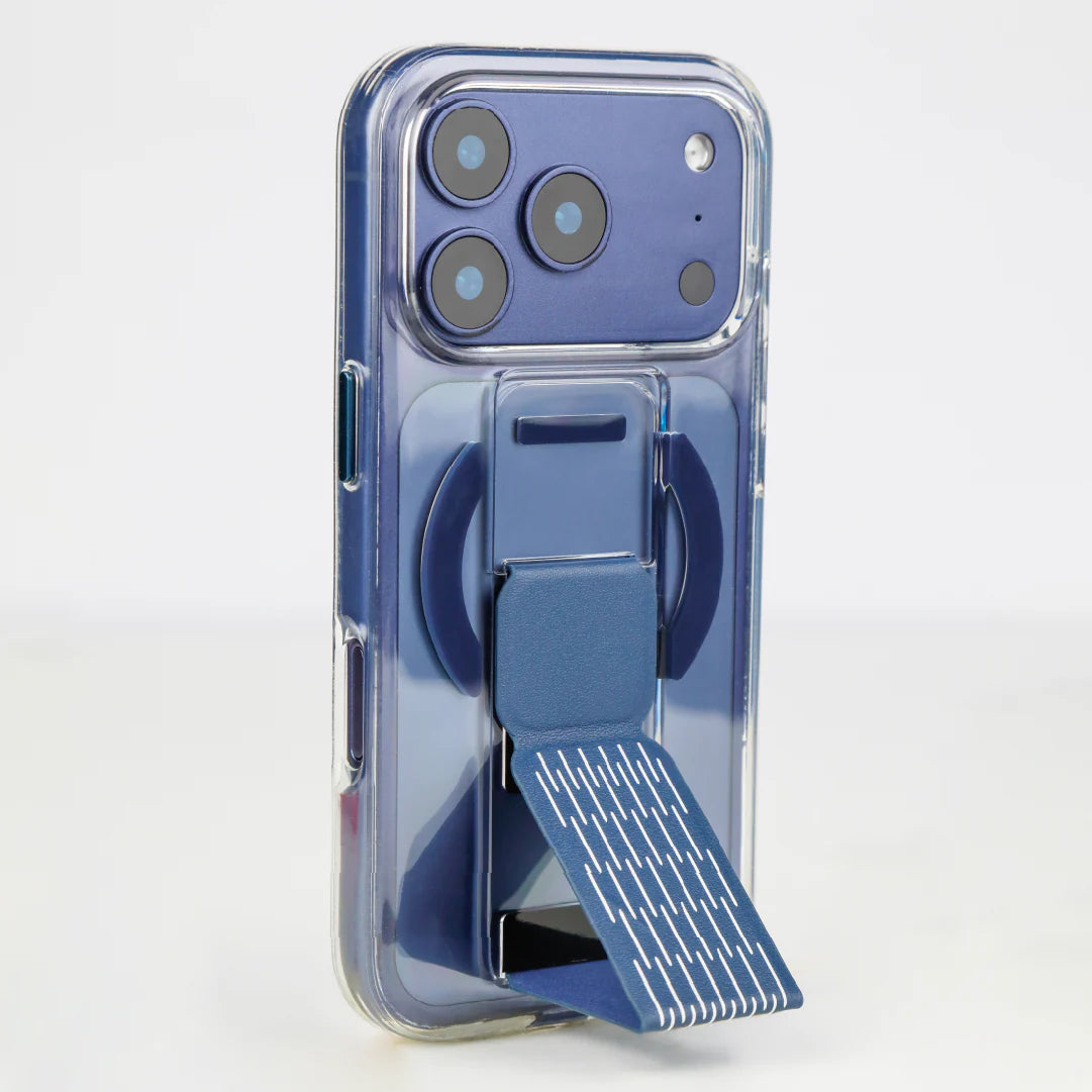 LZEL Clearmag Kickstand Clear Strap Magsafe With Enhanced Edge Protection Case For iPhone 17 Pro Max