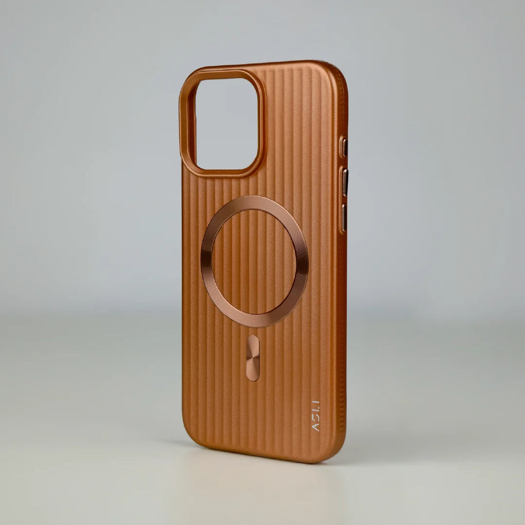ASLI Corrugared Ridge Premium Metalic Case With Enhanced Camera Protection Case For iPhone 16 Pro