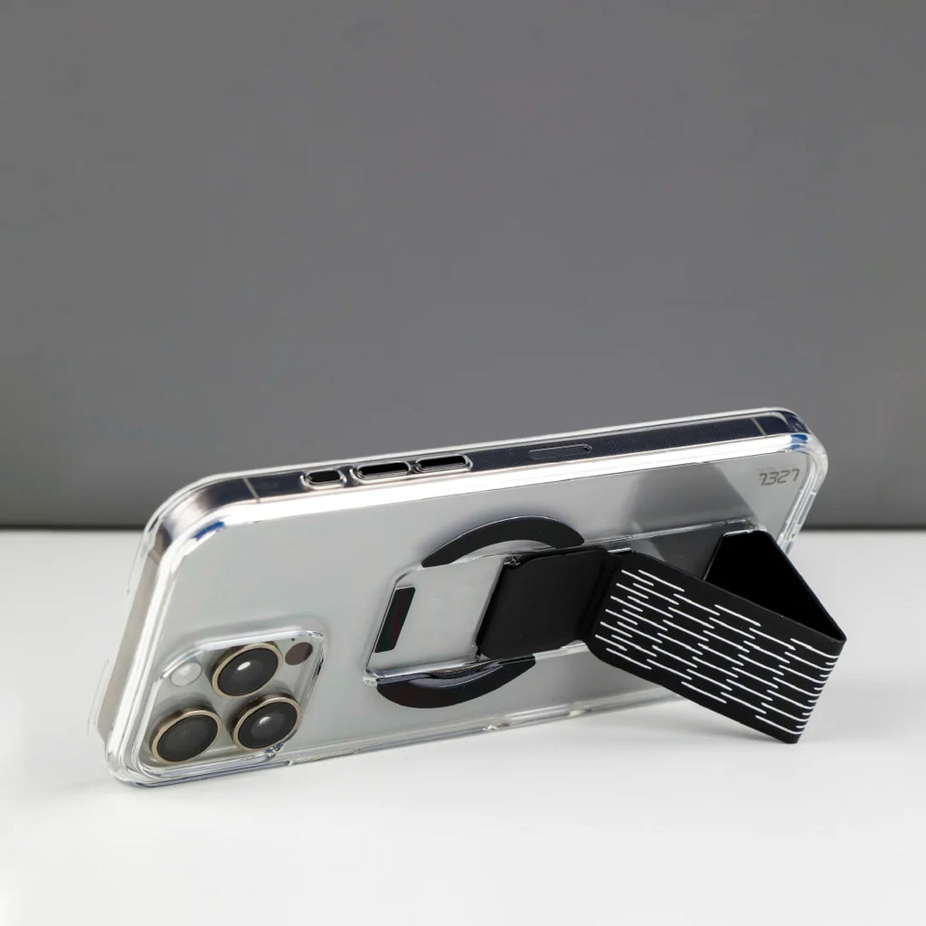 LZEL Clearmag Kickstand Clear Strap Magsafe With Enhanced Edge Protection Case For iPhone 16 Pro