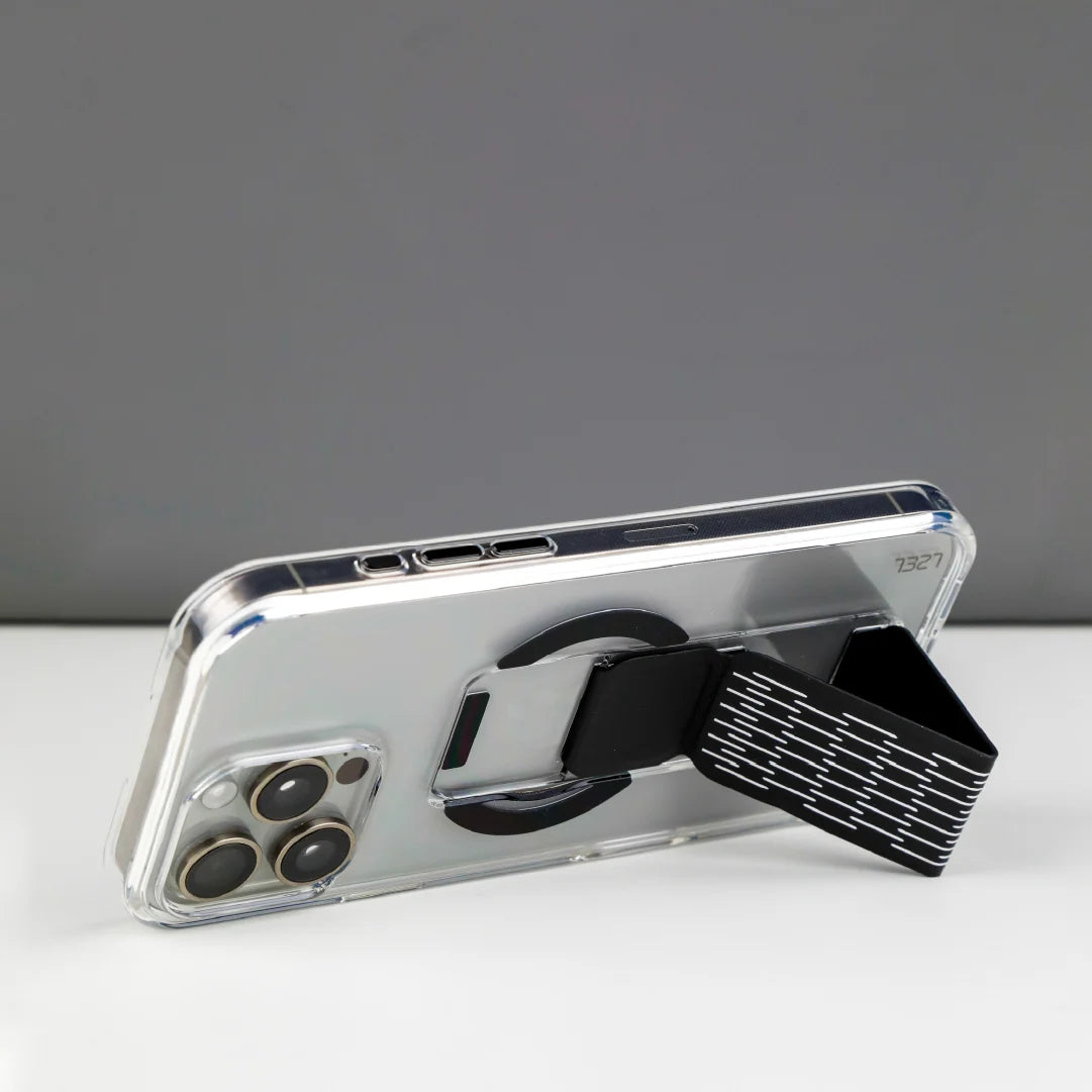 LZEL Clearmag Kickstand Clear Strap Magsafe With Enhanced Edge Protection Case For iPhone 16 Pro Max