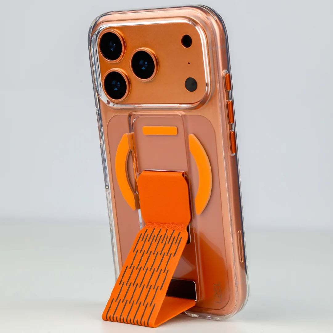 LZEL Clearmag Kickstand Clear Strap Magsafe With Enhanced Edge Protection Case For iPhone 17 Pro Max