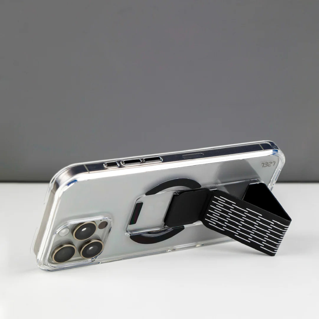 LZEL Clearmag Kickstand Clear Strap Magsafe With Enhanced Edge Protection Case For iPhone 16 Pro Max