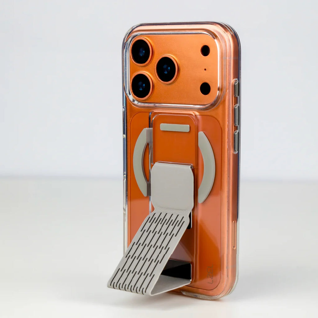 LZEL Clearmag Kickstand Clear Strap Magsafe With Enhanced Edge Protection Case For iPhone 17 Pro