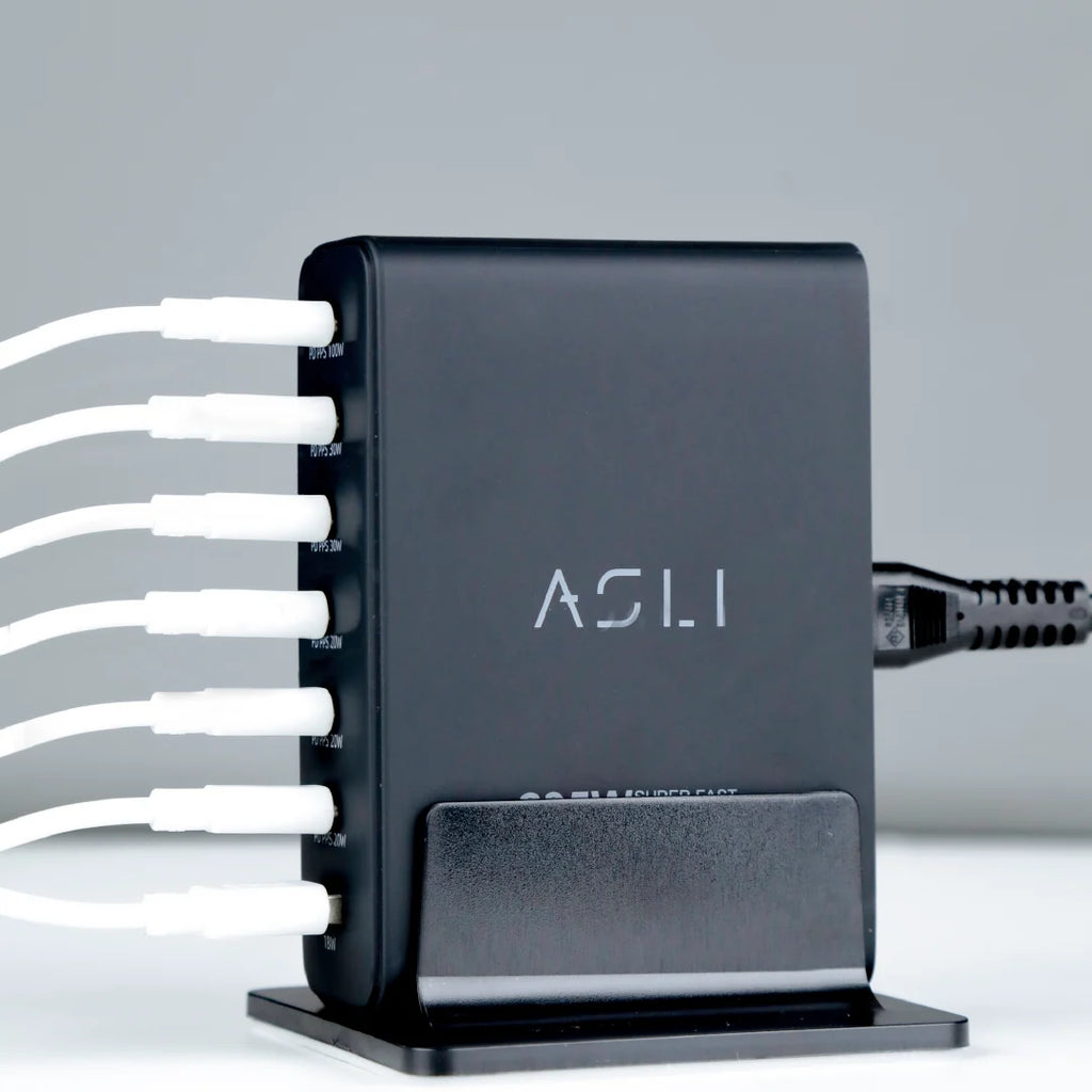 Asli Global Turboxis Series 235W Gan-7-Port Fast Charging Station With Power Delivery & PPS