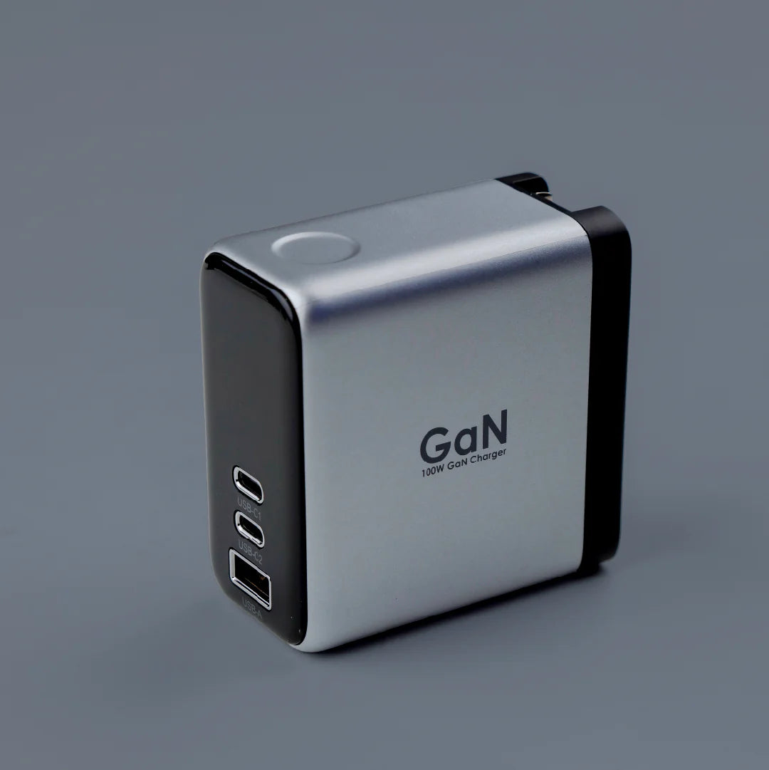 LZEL 100W GaN Travel Charger with 3-Port PD Digital Display & UK/EU/AU Plugs