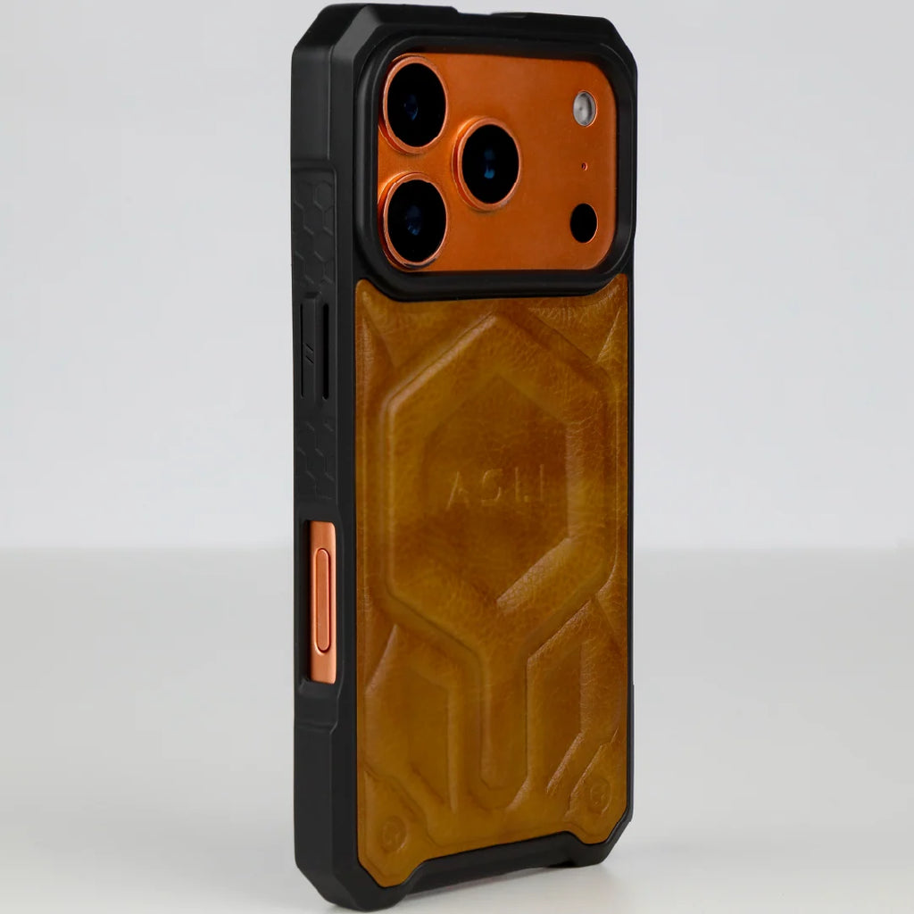 ASLI Leather Hybrid Premium Leather Case With Drop Protection And Heat Dissipation Case For 17 Pro