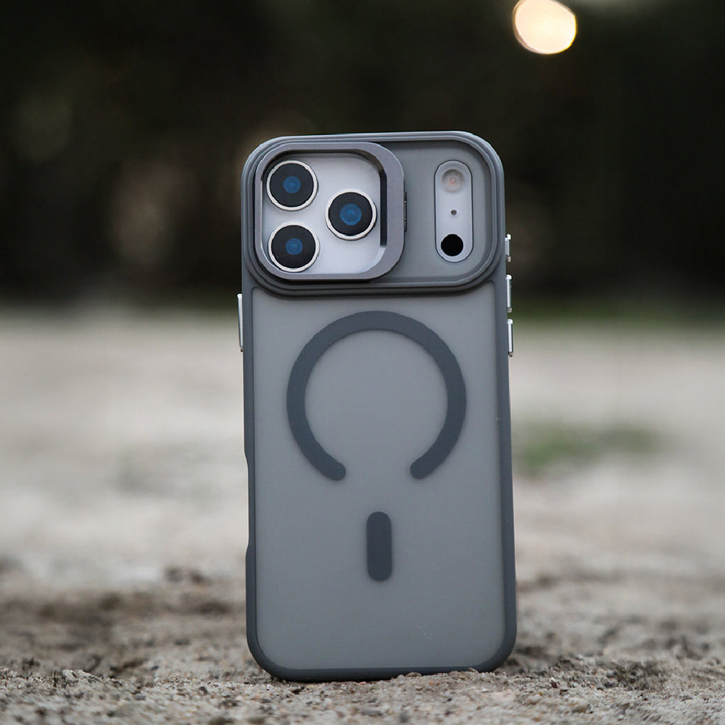 LZEL Magcamstand Soft Oil-coating Case With Adjutable Camera Stand Case For IPhone  17 Pro Max
