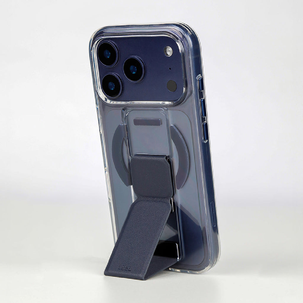 LZEL MagClear LeatherGrip Case for iPhone 17 Pro Max
