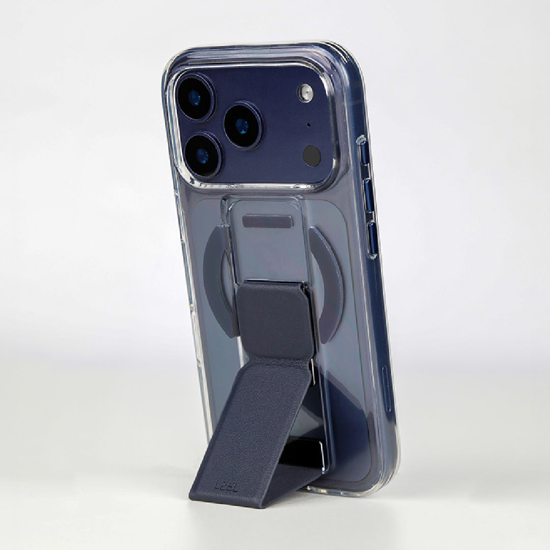 LZEL MagClear LeatherGrip Case for iPhone 17 Pro Max