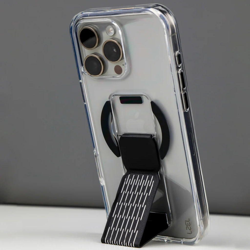 LZEL Clearmag Kickstand Clear Strap Magsafe With Enhanced Edge Protection Case For iPhone 16 Pro