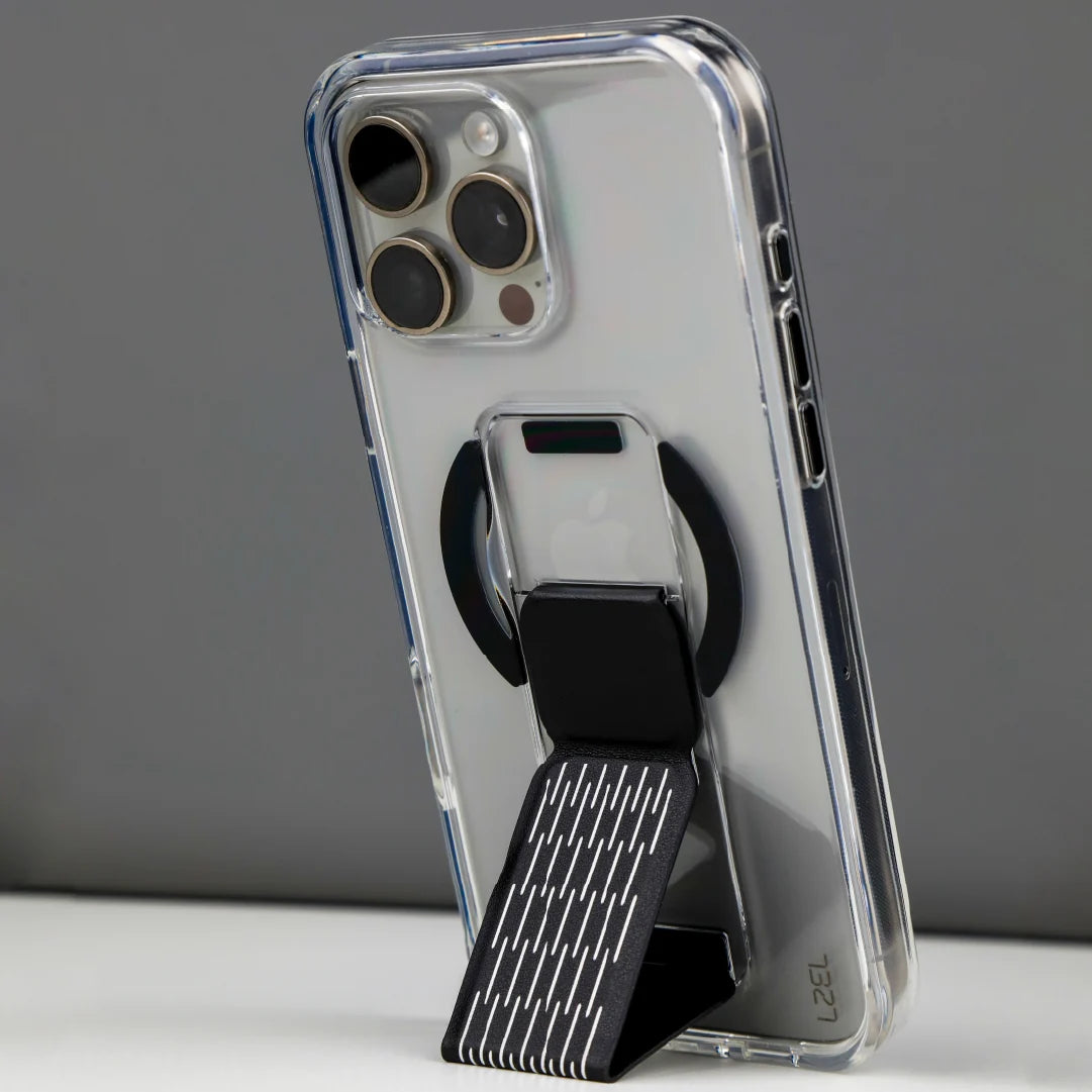 LZEL Clearmag Kickstand Clear Strap Magsafe With Enhanced Edge Protection Case For iPhone 16 Pro