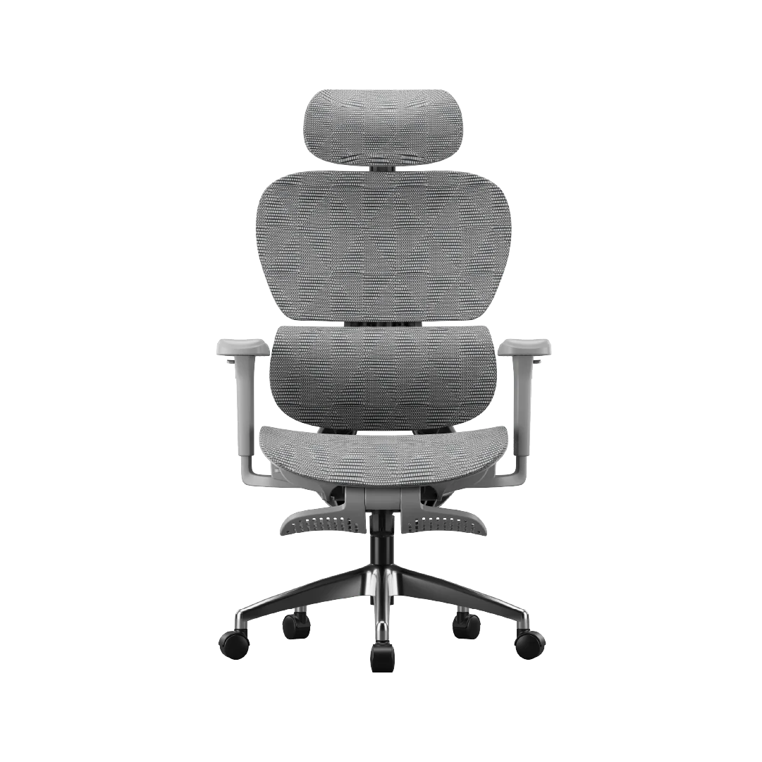 Ergonomic Office Chair – Footrest, Sliding Mechanism, Class 4 Gas Lift | Light Gray