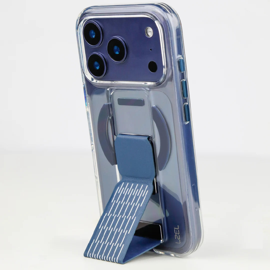 LZEL Clearmag Kickstand Clear Strap Magsafe With Enhanced Edge Protection Case For iPhone 17 Pro