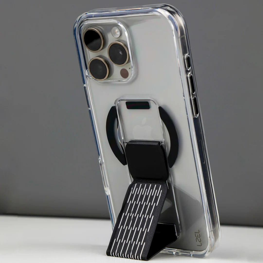 LZEL Clearmag Kickstand Clear Strap Magsafe With Enhanced Edge Protection Case For iPhone 16 Pro Max