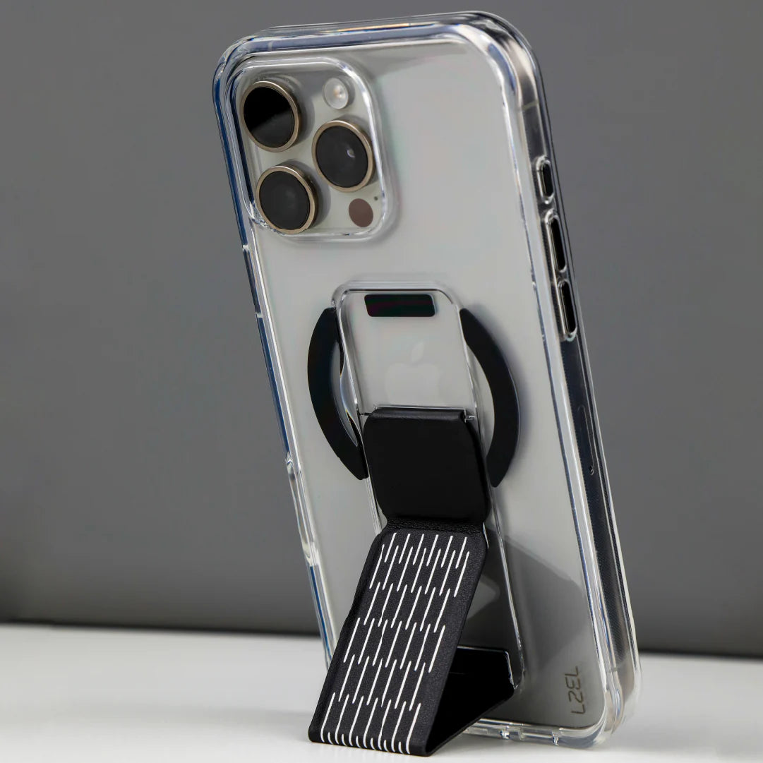 LZEL Clearmag Kickstand Clear Strap Magsafe With Enhanced Edge Protection Case For iPhone 16 Pro Max