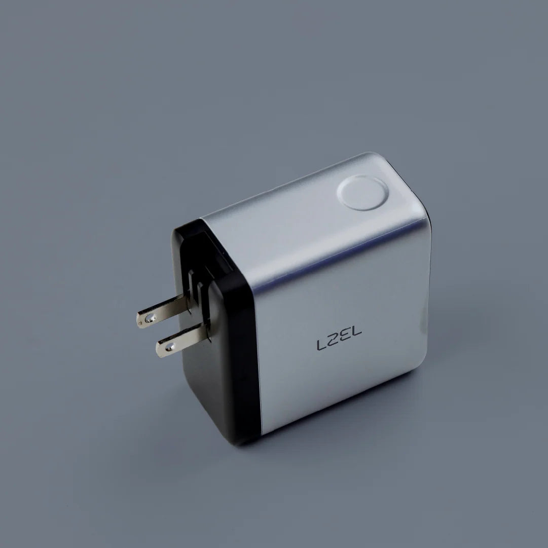 LZEL 100W GaN Travel Charger with 3-Port PD Digital Display & UK/EU/AU Plugs