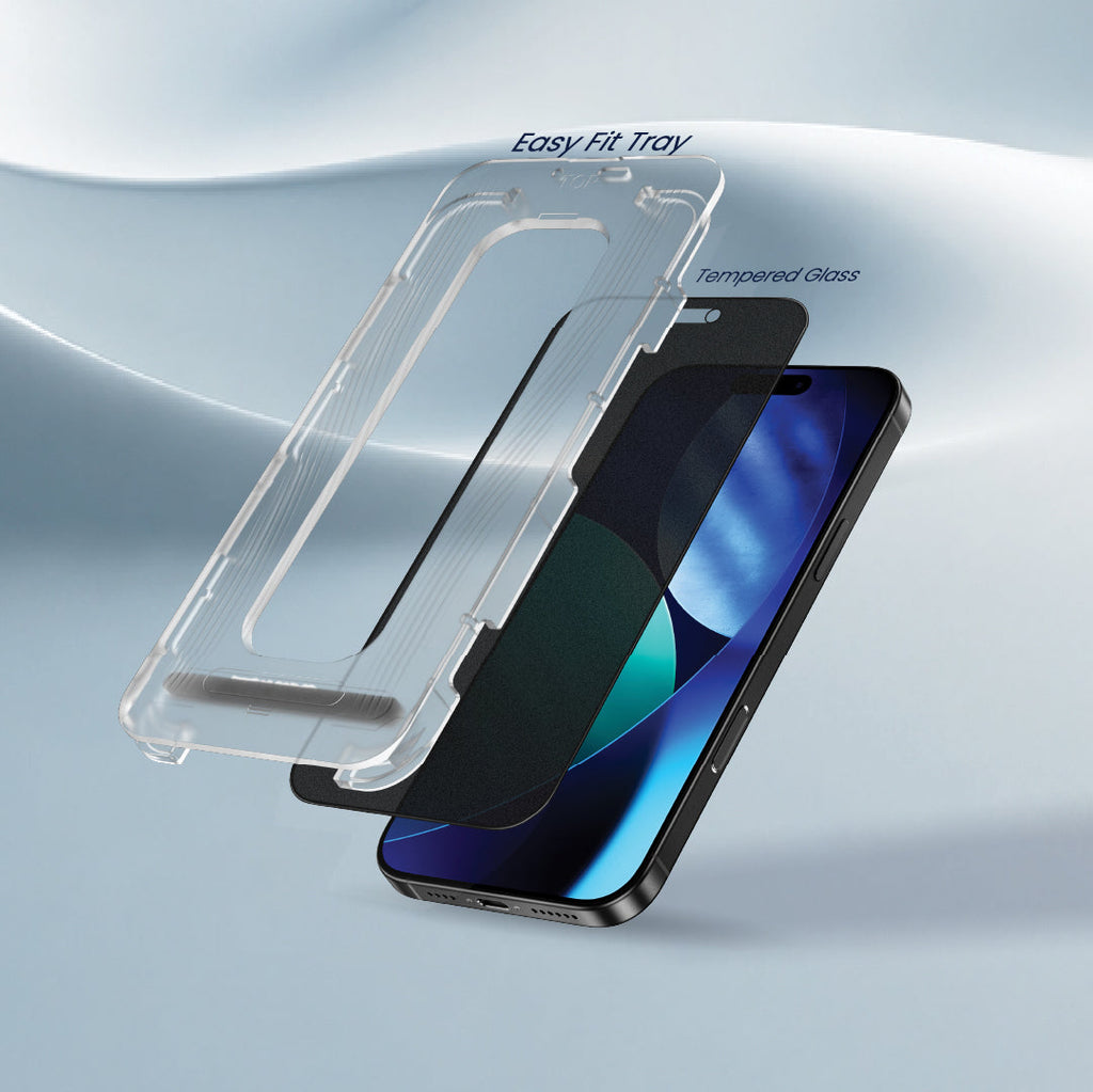Lzel Crystalvue Series 9h Full Cover Matte Pempered Glass For iPhone 16 Pro Max / 17 Pro Max | Privacy