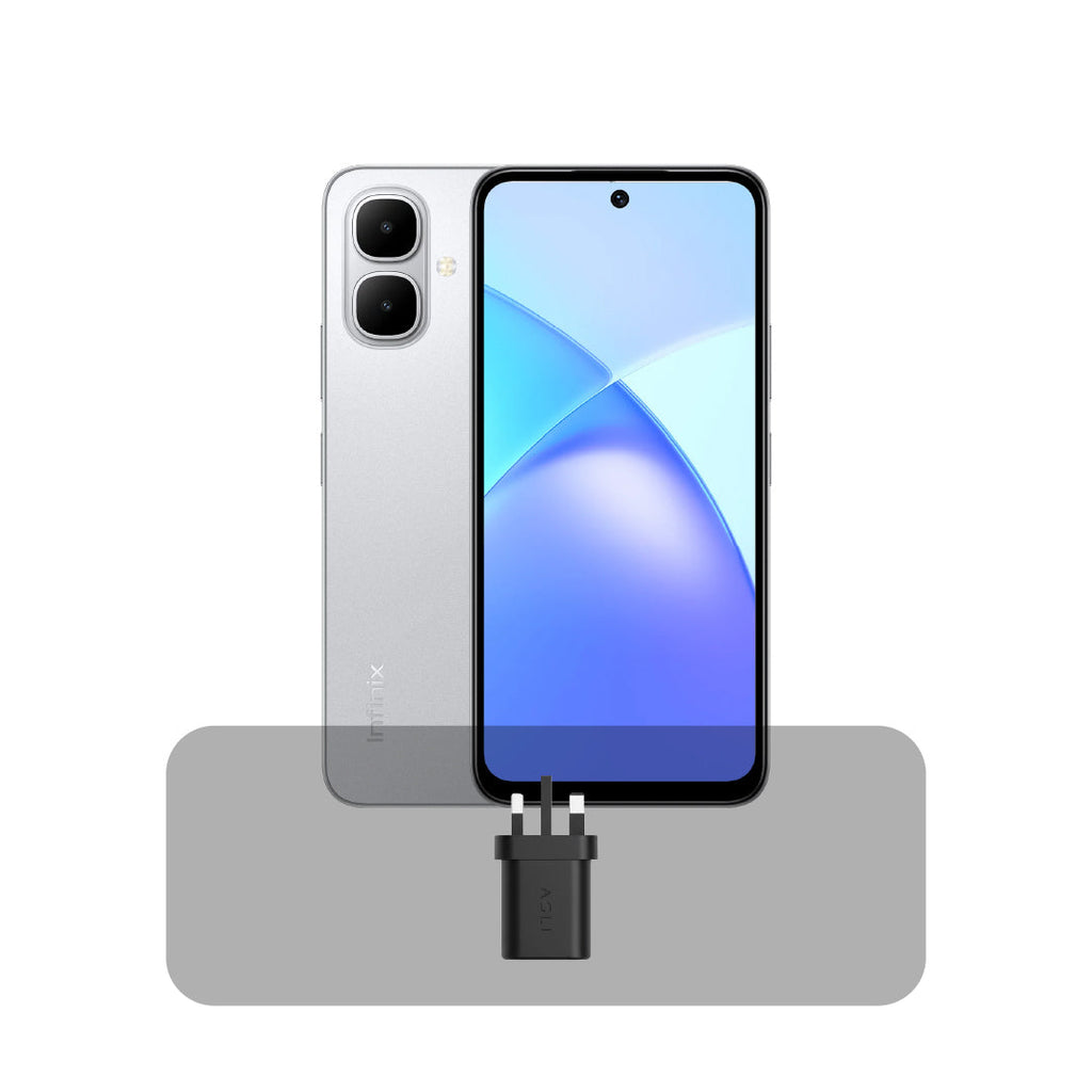 Infinix Smart 10 – 6.67" LCD, 64GB Storage, 3GB RAM, 5000mAh Battery + Bundle Offer | Titanium Silver