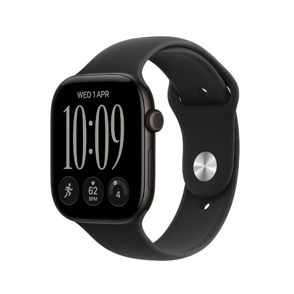 Apple Watch Series 12 GPS 46mm Black with Black Sport Band S/M