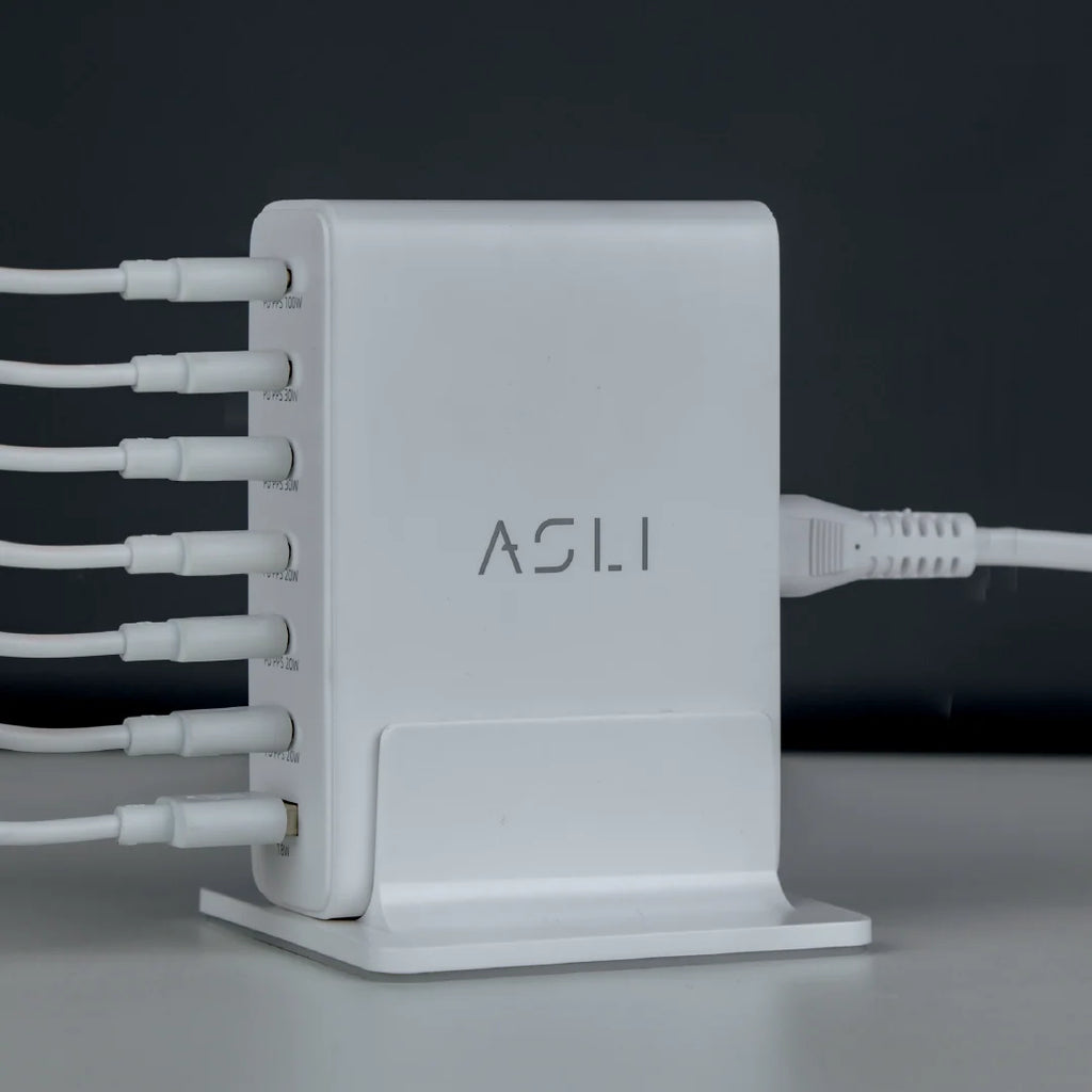 Asli Global Turboxis Series 235W Gan-7-Port Fast Charging Station With Power Delivery & PPS