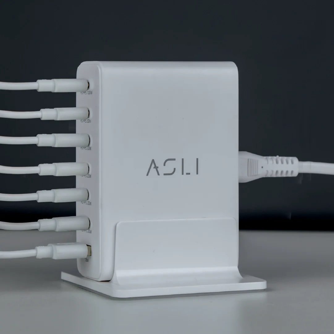 Asli Global Turboxis Series 235W Gan-7-Port Fast Charging Station With Power Delivery & PPS