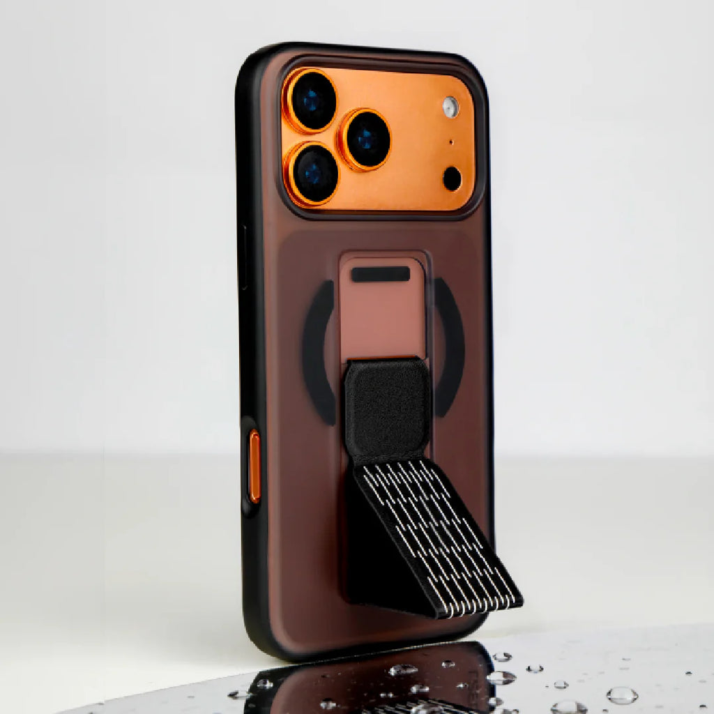 LZEL Mattemag Kickstand Matte Strap Magsafe Case With Enhanced Edge Protection Case For iPhone 17 Pro Max