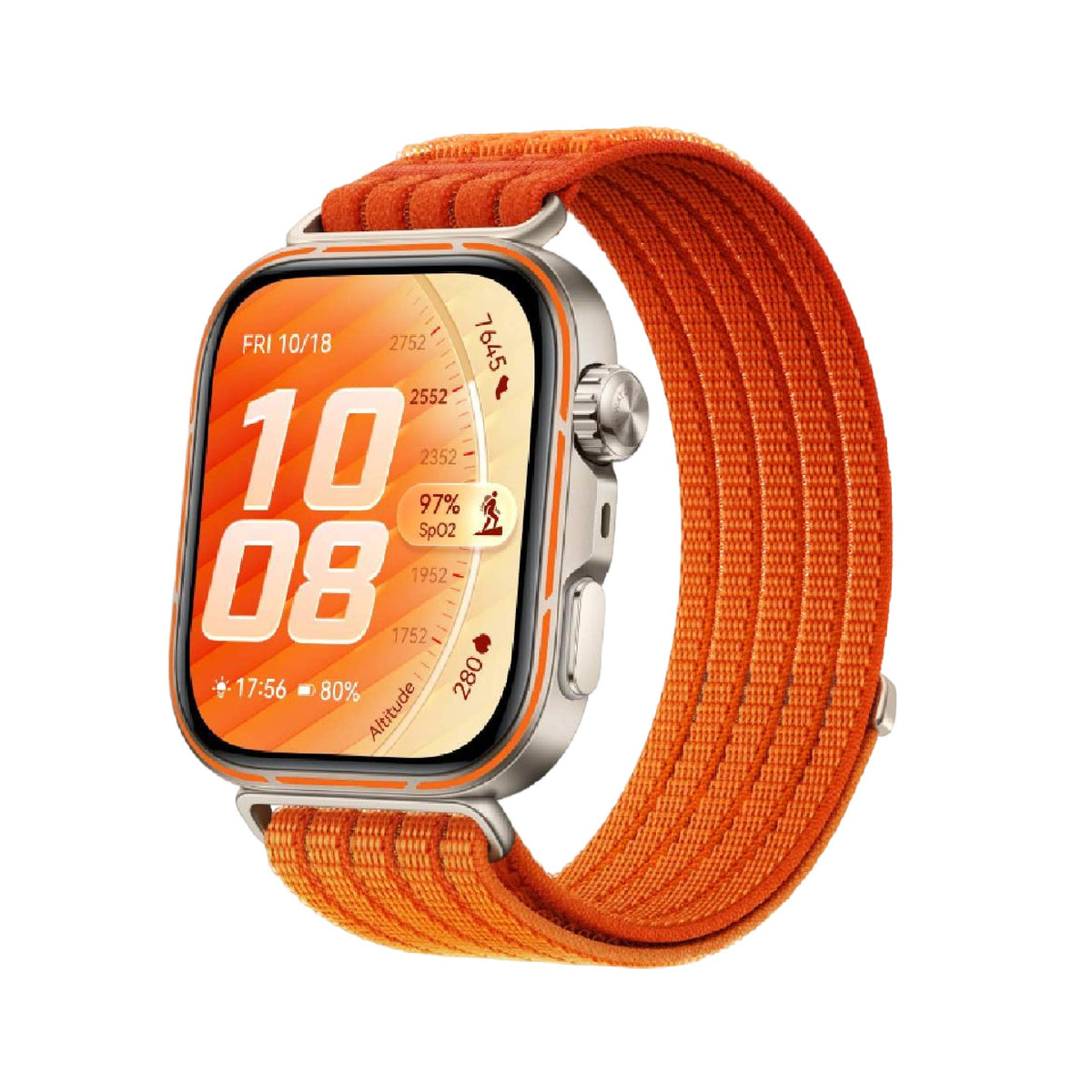 HUAWEI Watch Fit 5 Pro | Gradient Orange Nylon Strap