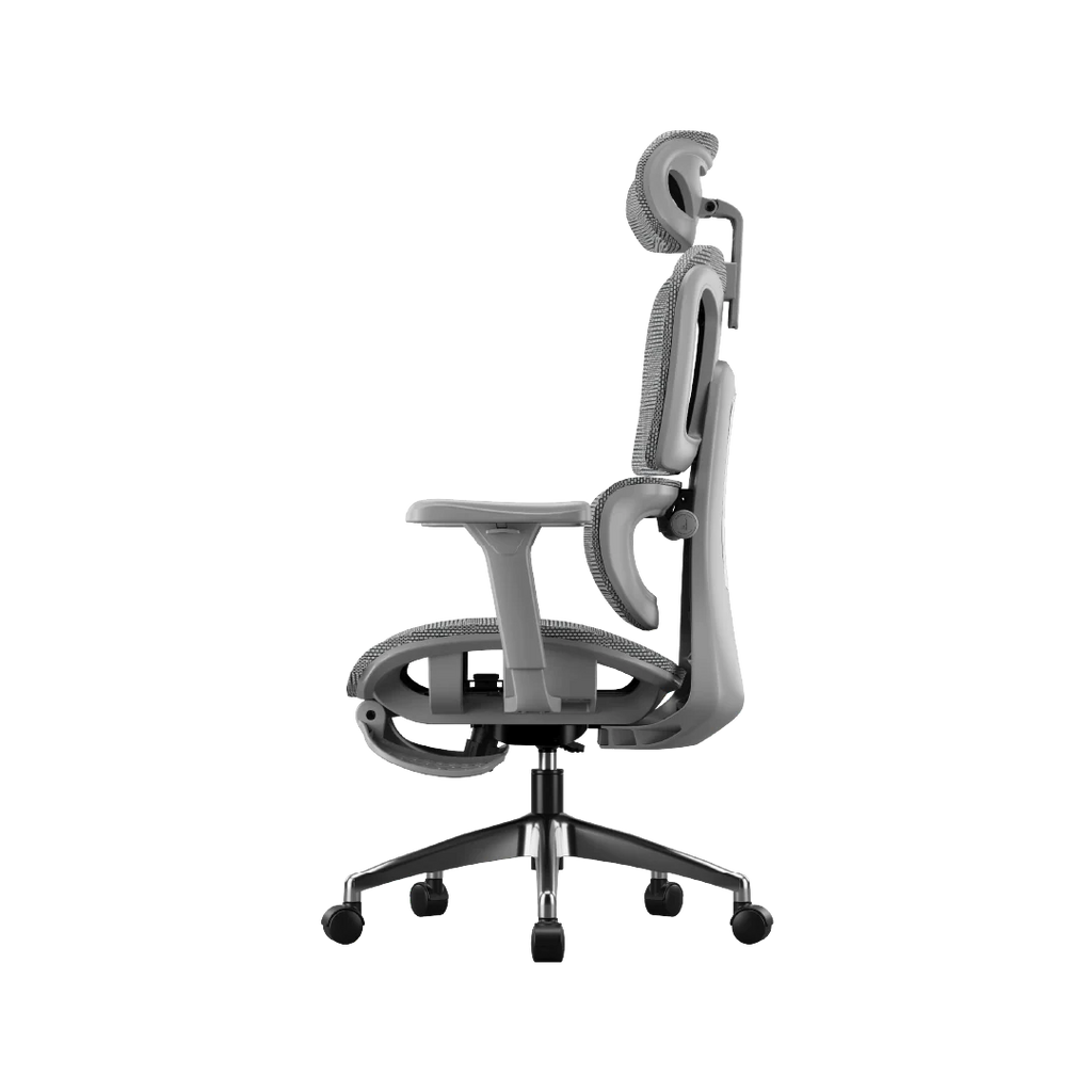 Ergonomic Office Chair – Footrest, Sliding Mechanism, Class 4 Gas Lift | Light Gray