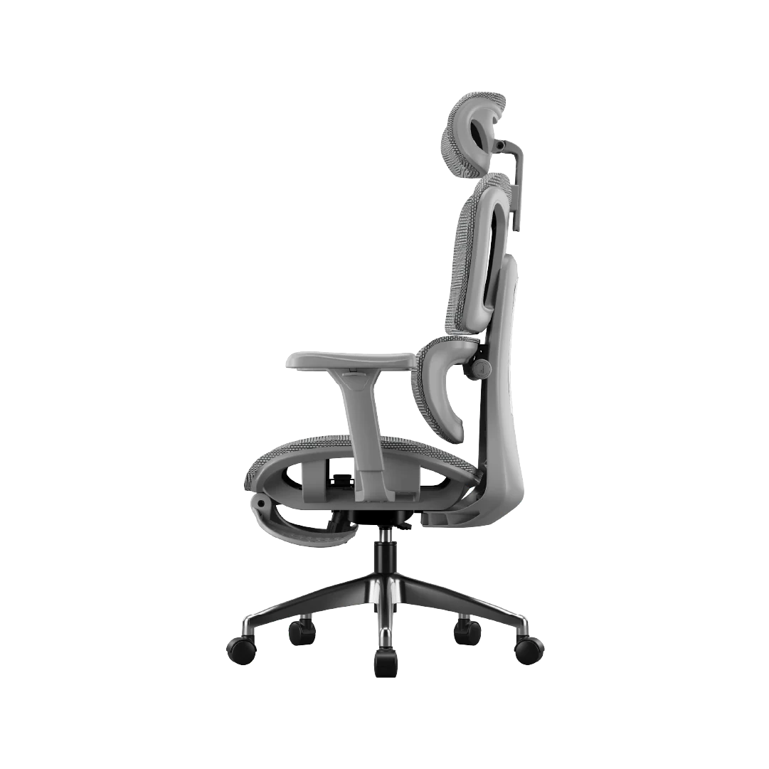 Ergonomic Office Chair – Footrest, Sliding Mechanism, Class 4 Gas Lift | Light Gray
