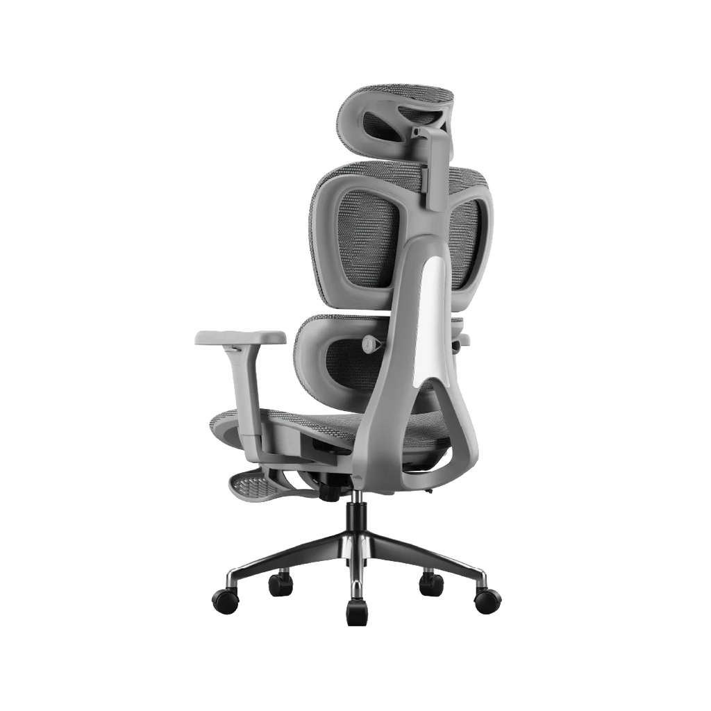 Ergonomic Office Chair – Footrest, Sliding Mechanism, Class 4 Gas Lift | Light Gray