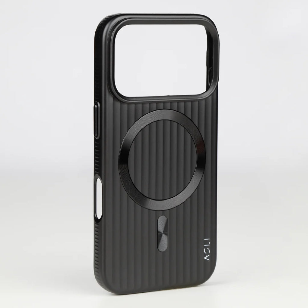 ASLI Corrugared Ridge Premium Metalic Case With Enhanced Camera Protection Case For iPhone 17 Pro