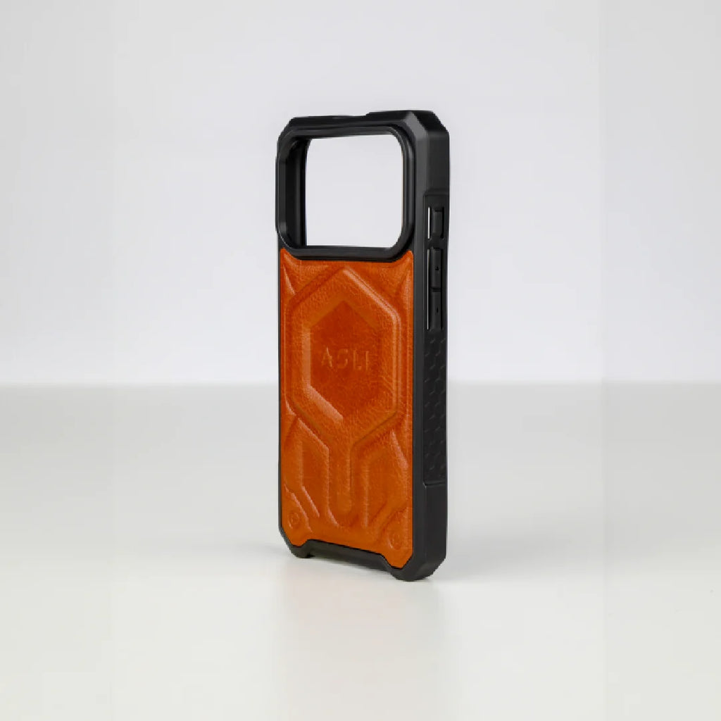 ASLI Leather Hybrid Premium Leather Case With Drop Protection And Heat Dissipation Case For 17 Pro Max