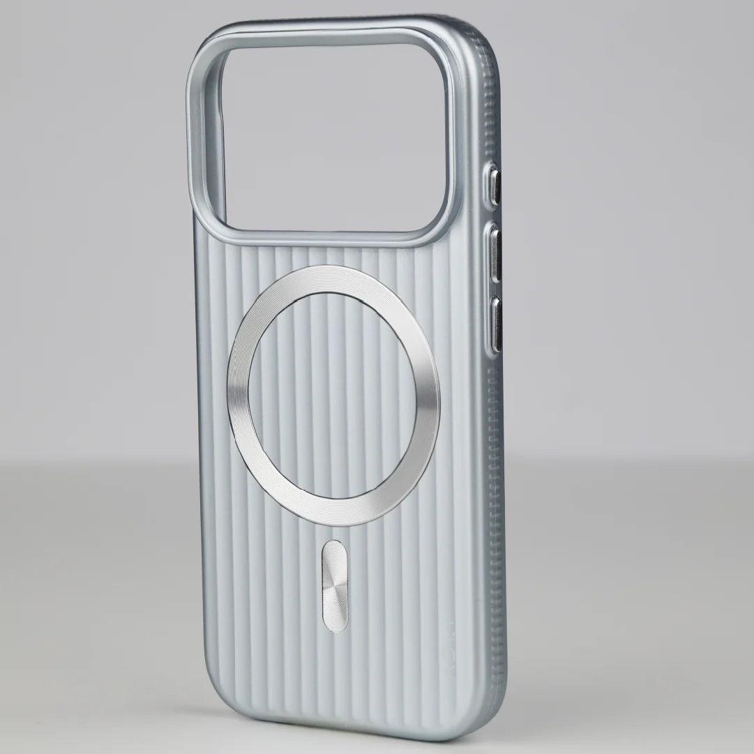 ASLI Corrugared Ridge Premium Metalic Case With Enhanced Camera Protection Case For iPhone 17 Pro Max