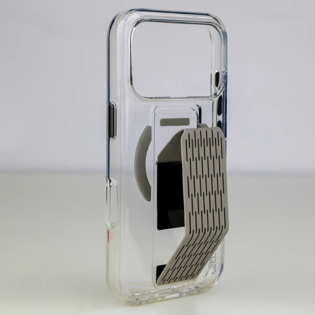 LZEL Clearmag Kickstand Clear Strap Magsafe With Enhanced Edge Protection Case For iPhone 17 Pro Max