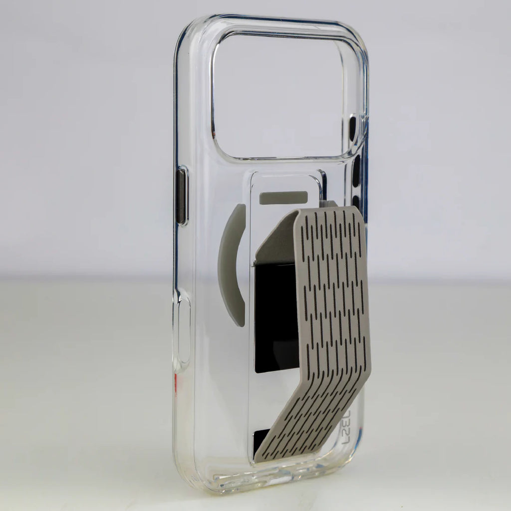 LZEL Clearmag Kickstand Clear Strap Magsafe With Enhanced Edge Protection Case For iPhone 17 Pro Max