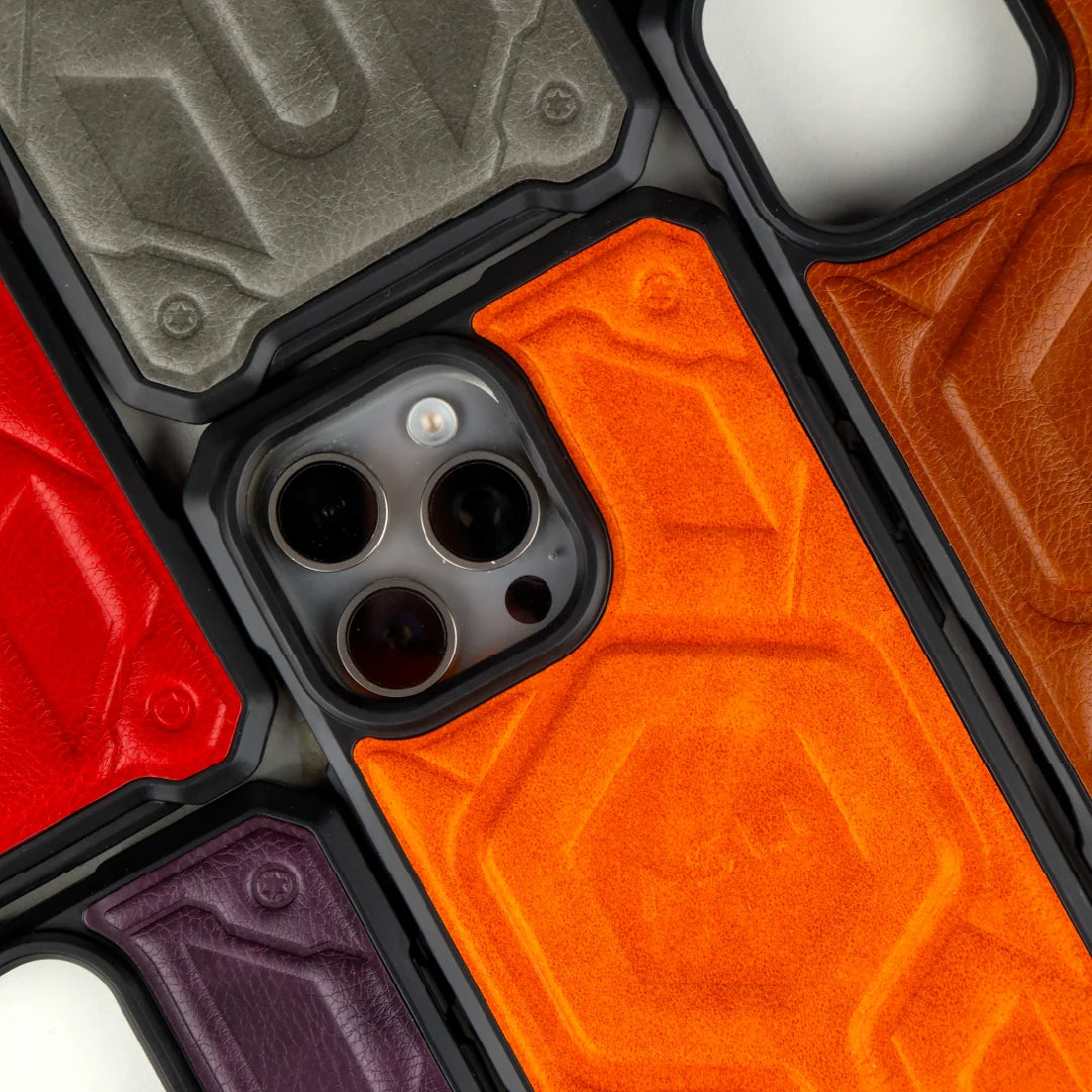 ASLI Leather Hybrid Premium Leather Case With Drop Protection And Heat Dissipation Case For 16 Pro Max