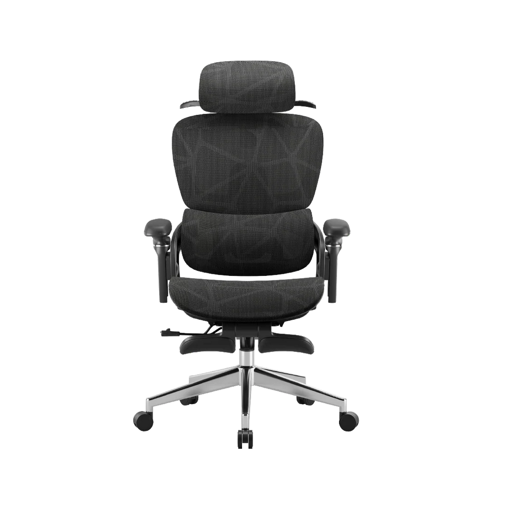 Ergonomic Office Chair – Footrest, Sliding Mechanism, Class 4 Gas Lift | Black