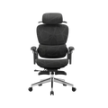 Ergonomic Office Chair – Footrest, Sliding Mechanism, Class 4 Gas Lift | Black