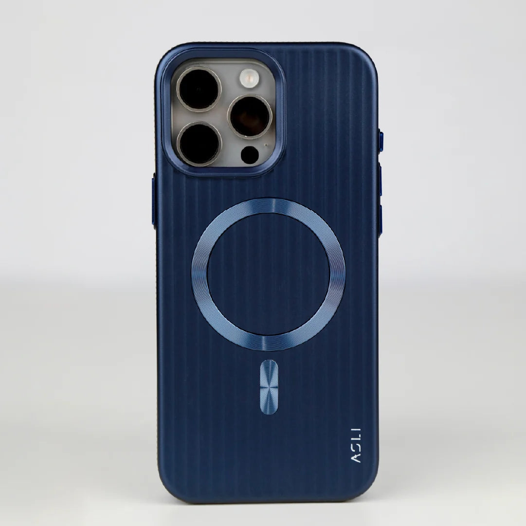 ASLI Corrugared Ridge Premium Metalic Case With Enhanced Camera Protection Case For iPhone 16 Pro Max