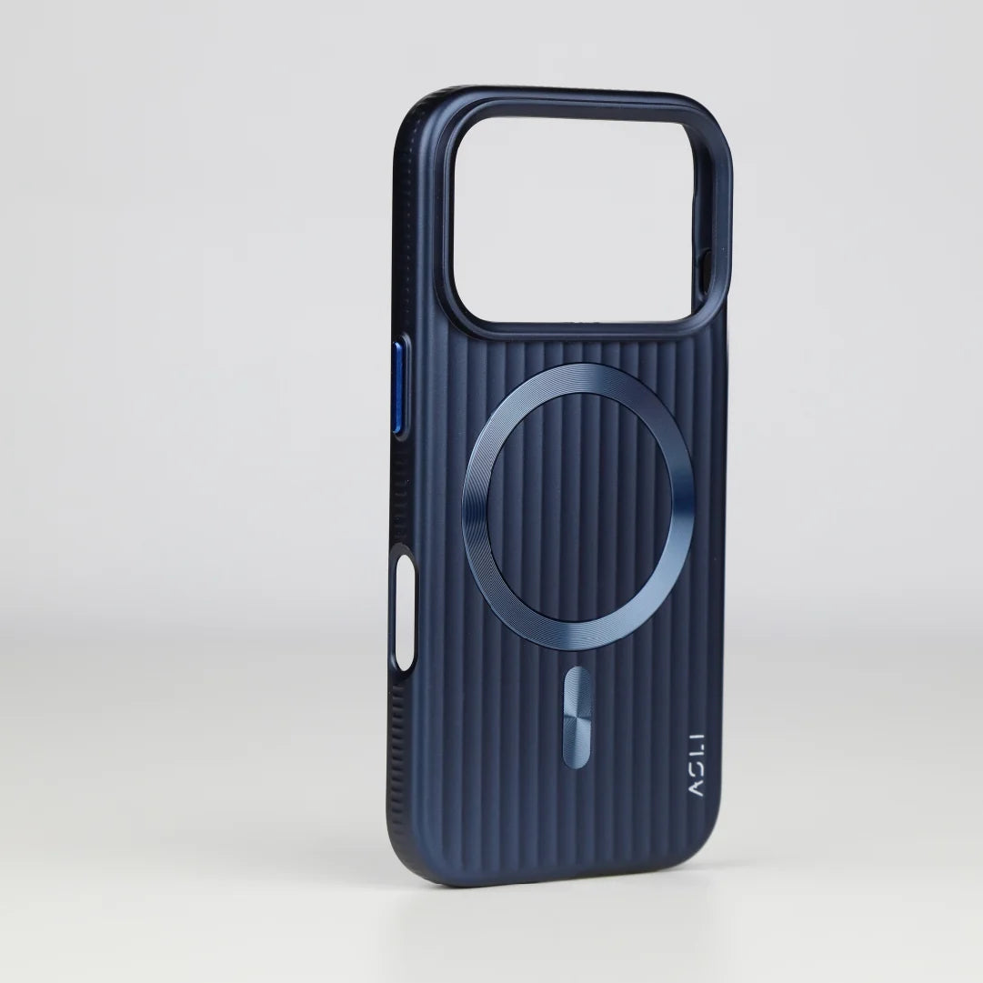 ASLI Corrugared Ridge Premium Metalic Case With Enhanced Camera Protection Case For iPhone 17 Pro