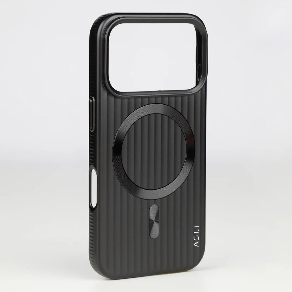 ASLI Corrugared Ridge Premium Metalic Case With Enhanced Camera Protection Case For iPhone 17 Pro Max