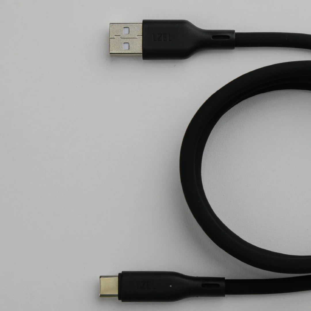 LZEL Celeris Silox CXL Soft Silicone USB-A to USB-C Cable, 480Mbps, 15W Max, 2m