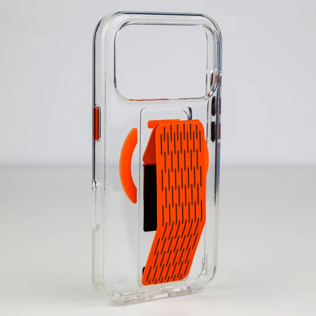 LZEL Clearmag Kickstand Clear Strap Magsafe With Enhanced Edge Protection Case For iPhone 17 Pro