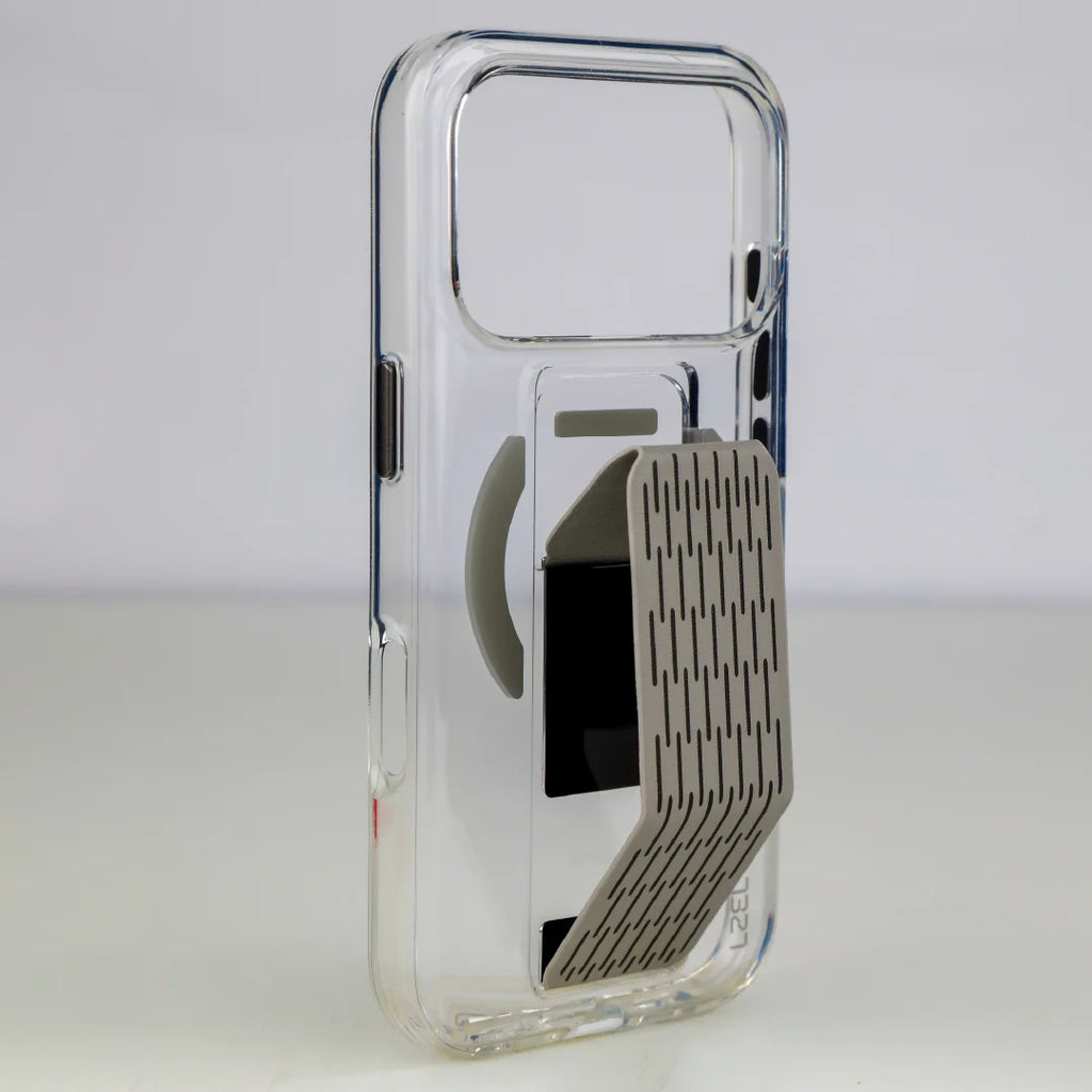 LZEL Clearmag Kickstand Clear Strap Magsafe With Enhanced Edge Protection Case For iPhone 17 Pro Max